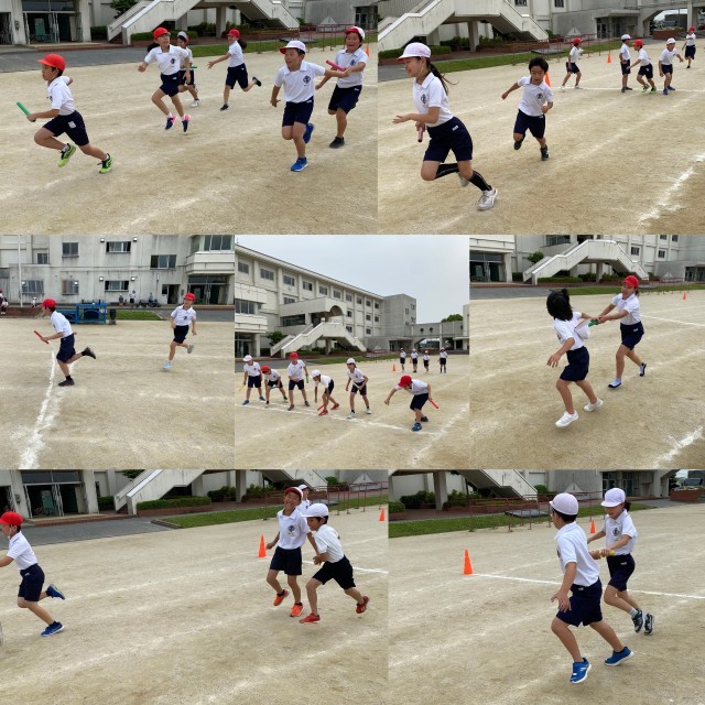 学年体育　リレー