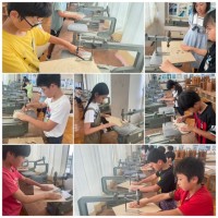 図画工作で伝言板を作成中
