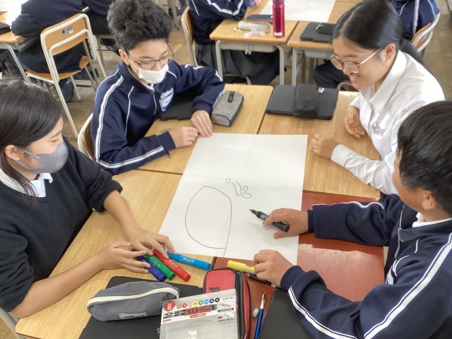 共同絵画をしている様子